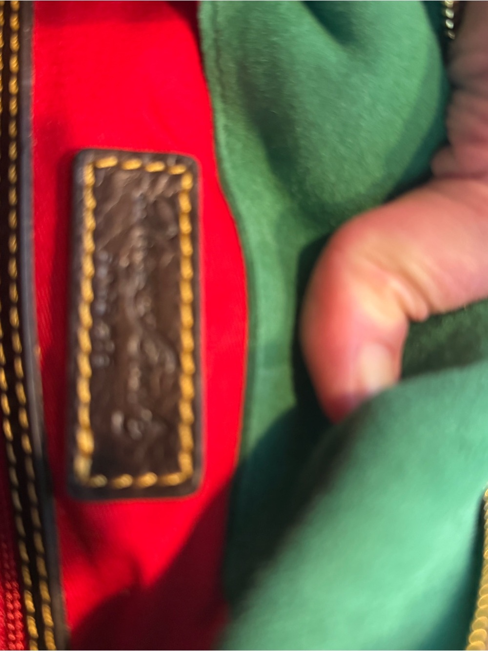 Dooney & Bourke Florentine brown Leather Satchel with Gold Hardware - Picture 5 of 6